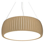 Barrel Drum Pendant - Maple / White Acrylic