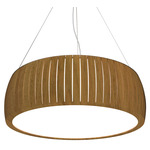 Barrel Drum Pendant - Louro Freijo / White Acrylic