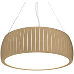 Barrel Drum Pendant - Maple / White Acrylic