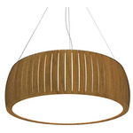 Barrel Drum Pendant - Louro Freijo / White Acrylic