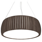 Barrel Drum Pendant - American Walnut / White Acrylic