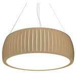 Barrel Drum Pendant - Maple / White Acrylic