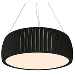 Barrel Drum Pendant - Charcoal / White Acrylic