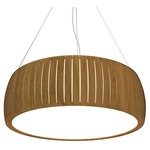 Barrel Drum Pendant - Louro Freijo / White Acrylic