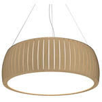 Barrel Drum Pendant - Maple / White Acrylic