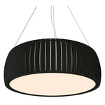 Barrel Drum Pendant - Charcoal / White Acrylic