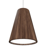 Conical Pendant - American Walnut / White Acrylic