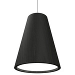 Conical Pendant - Charcoal / White Acrylic