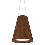 Conical Pendant - Imbuia / White Acrylic