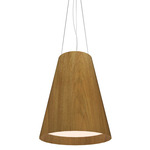 Conical Pendant - Louro Freijo / White Acrylic