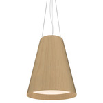 Conical Pendant - Maple / White Acrylic