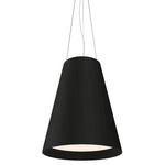 Conical Pendant - Charcoal / White Acrylic