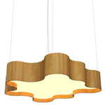 Organic Botanica Pendant - Louro Freijo / White Acrylic