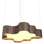 Organic Botanica Pendant - American Walnut / White Acrylic