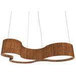 Organic KS Pendant - Imbuia / White Acrylic
