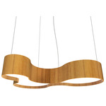 Organic KS Pendant - Teak / White Acrylic