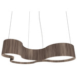 Organic KS Pendant - American Walnut / White Acrylic