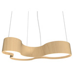 Organic KS Pendant - Maple / White Acrylic