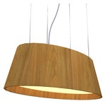 Oval Conical Pendant - Louro Freijo / White Acrylic