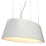 Oval Conical Pendant - Organic White / White Acrylic