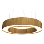 Cylindrical Ring Pendant - Louro Freijo / White Acrylic