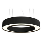 Cylindrical Ring Pendant - Charcoal / White Acrylic