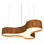 Trefoil Organic Pendant - Imbuia / White Acrylic