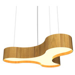 Trefoil Organic Pendant - Louro Freijo / White Acrylic