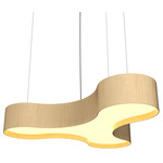 Trefoil Organic Pendant - Maple / White Acrylic