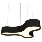 Trefoil Organic Pendant - Charcoal / White Acrylic