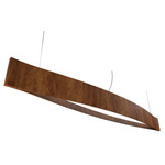 Canoe Linear Pendant - Imbuia / White