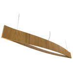 Canoe Linear Pendant - Louro Freijo / White