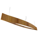 Canoe Linear Pendant - Teak / White