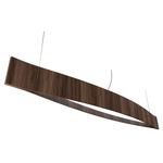 Canoe Linear Pendant - American Walnut / White