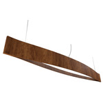 Canoe Linear Pendant - Imbuia / White