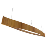 Canoe Linear Pendant - Teak / White