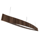 Canoe Linear Pendant - American Walnut / White