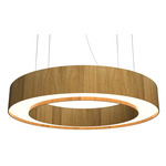 Cylindrical Ring Pendant - Louro Freijo / White Acrylic
