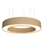 Cylindrical Ring Pendant - Maple / White Acrylic