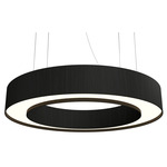 Cylindrical Ring Pendant - Charcoal / White Acrylic