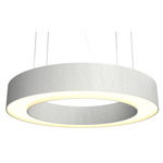 Cylindrical Ring Pendant - Organic White / White Acrylic