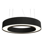 Cylindrical Ring Pendant - Charcoal / White Acrylic