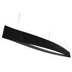Canoe Linear Pendant - Imbuia / White