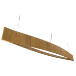 Canoe Linear Pendant - Louro Freijo / White