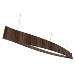 Canoe Linear Pendant - American Walnut / White