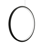 Frame Vertical Circle Pendant - Charcoal / White