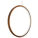 Frame Vertical Circle Pendant - Imbuia / White