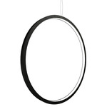 Frame Vertical Circle Pendant - Charcoal / White