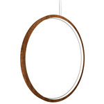 Frame Vertical Circle Pendant - Imbuia / White