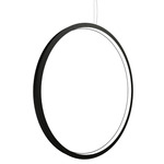 Frame Vertical Circle Pendant - Charcoal / White